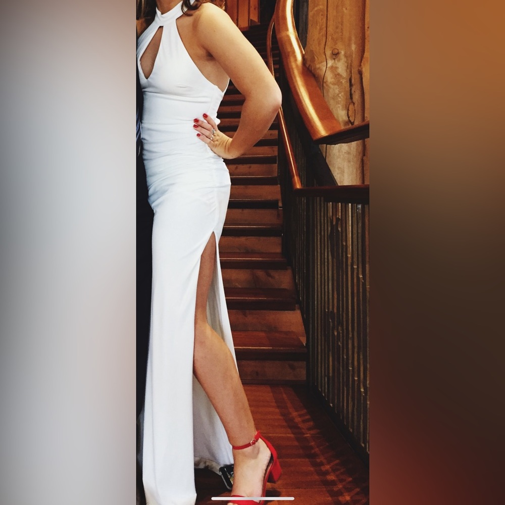 White long formal dress